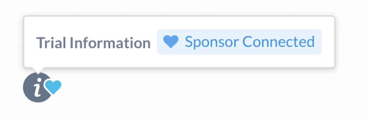 Sponsor connected label