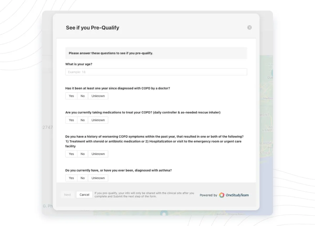Global Pre-Screener Form