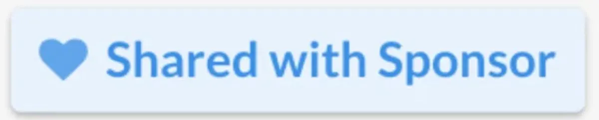 If you are sharing your log with your sponsor would will see the following badge letting you know