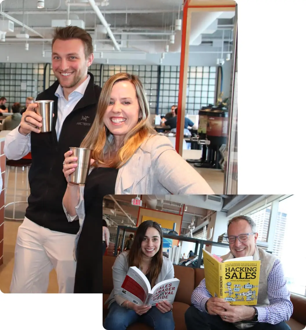 Sales team celebrating success